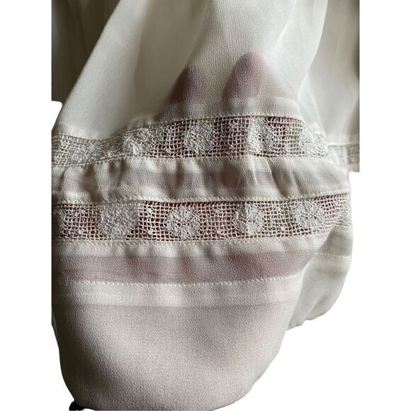 Thistle pearl women’s ivory, sheer lace lined mini dress size small - Picture 3 of 5